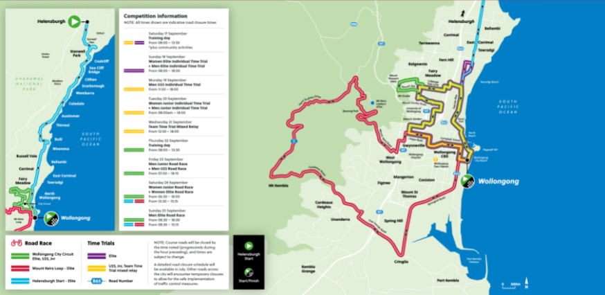 16 UCI Road World Championships 2022, Wollongong