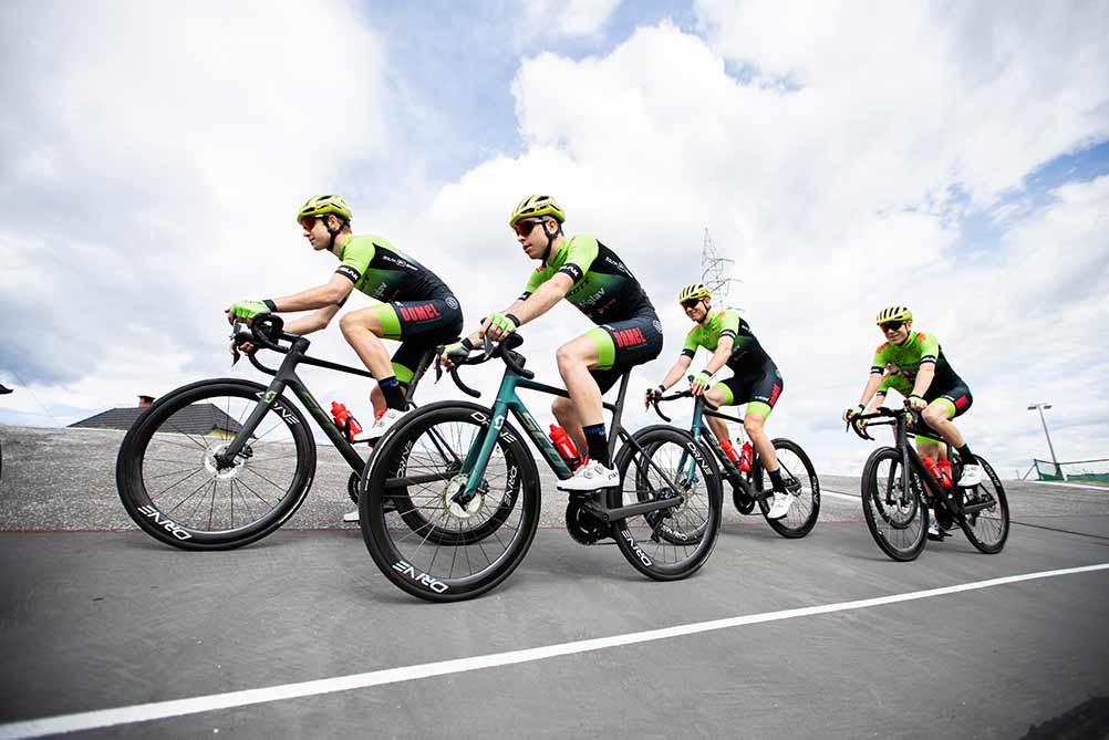 Cycling Team Kranj training at the velodrome