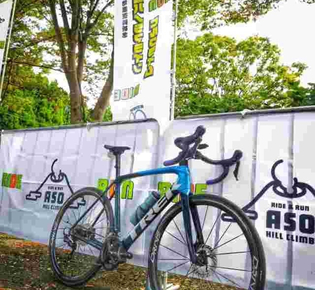 rachannopapa A Trek disc brake climbing bike at the 2023 Aso Hill Climb in Japan