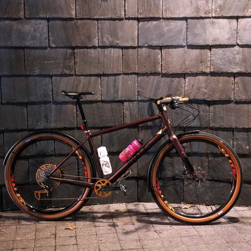 3 A steel city bike with carbon MTB wheels
